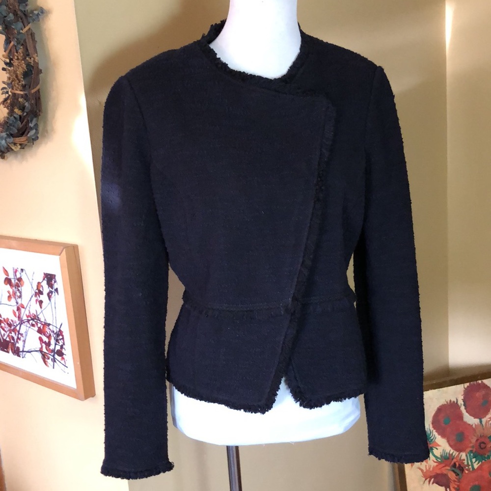 WHBM Whitehouse Blackmarket size Small Slight peplum Side-Zipper Front Career